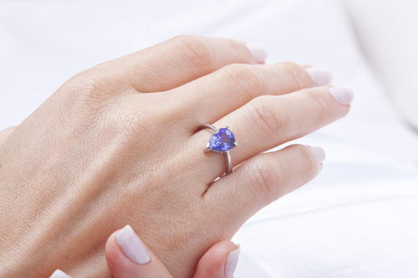 Pear Shape Tanzanite Ring