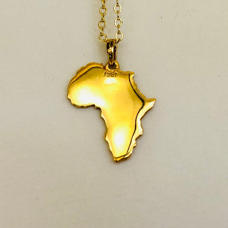 Gold map 18ct pendant- Cape Diamond Exchange Cape town
