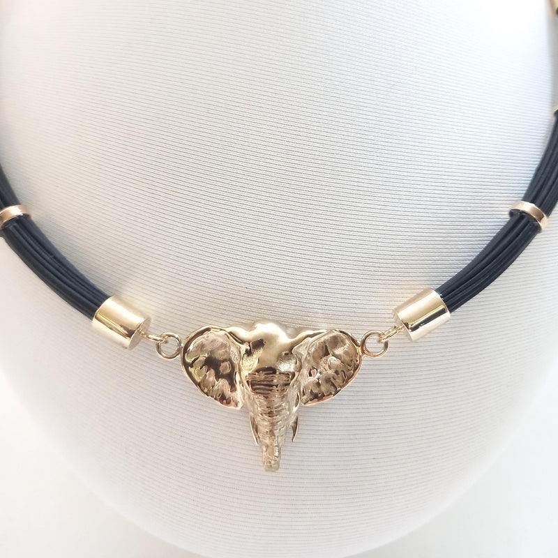 Elephant Hair Choker with Elephant-front - Cape Diamond Exchange