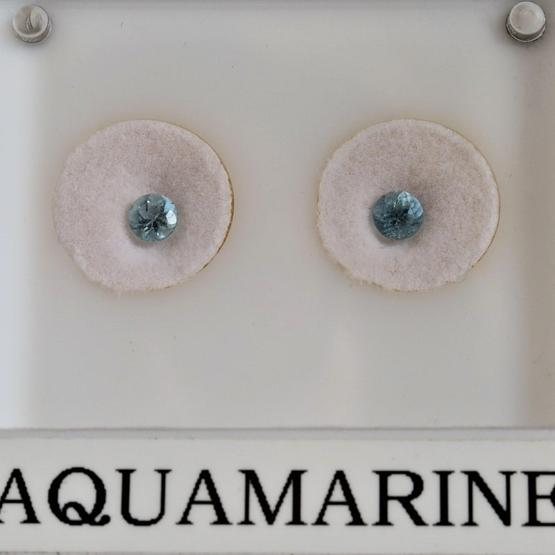 4.1mm Round Aquamarine Stone - cape diamond exchange
