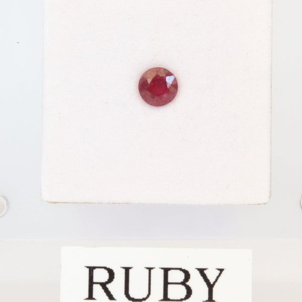 5.2mm Round Ruby Stone - cape diamond exchange