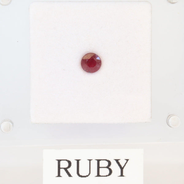 5mm Round Ruby Stone - cape diamond exchange