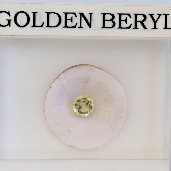 6.3mm Round Golden Beryl Stone - cape diamond exchange