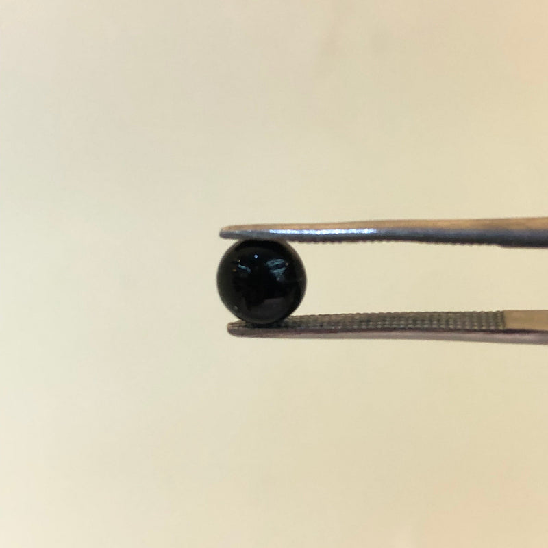 6.5mm round black onyx stone-Cape Diamond exchange Cape town