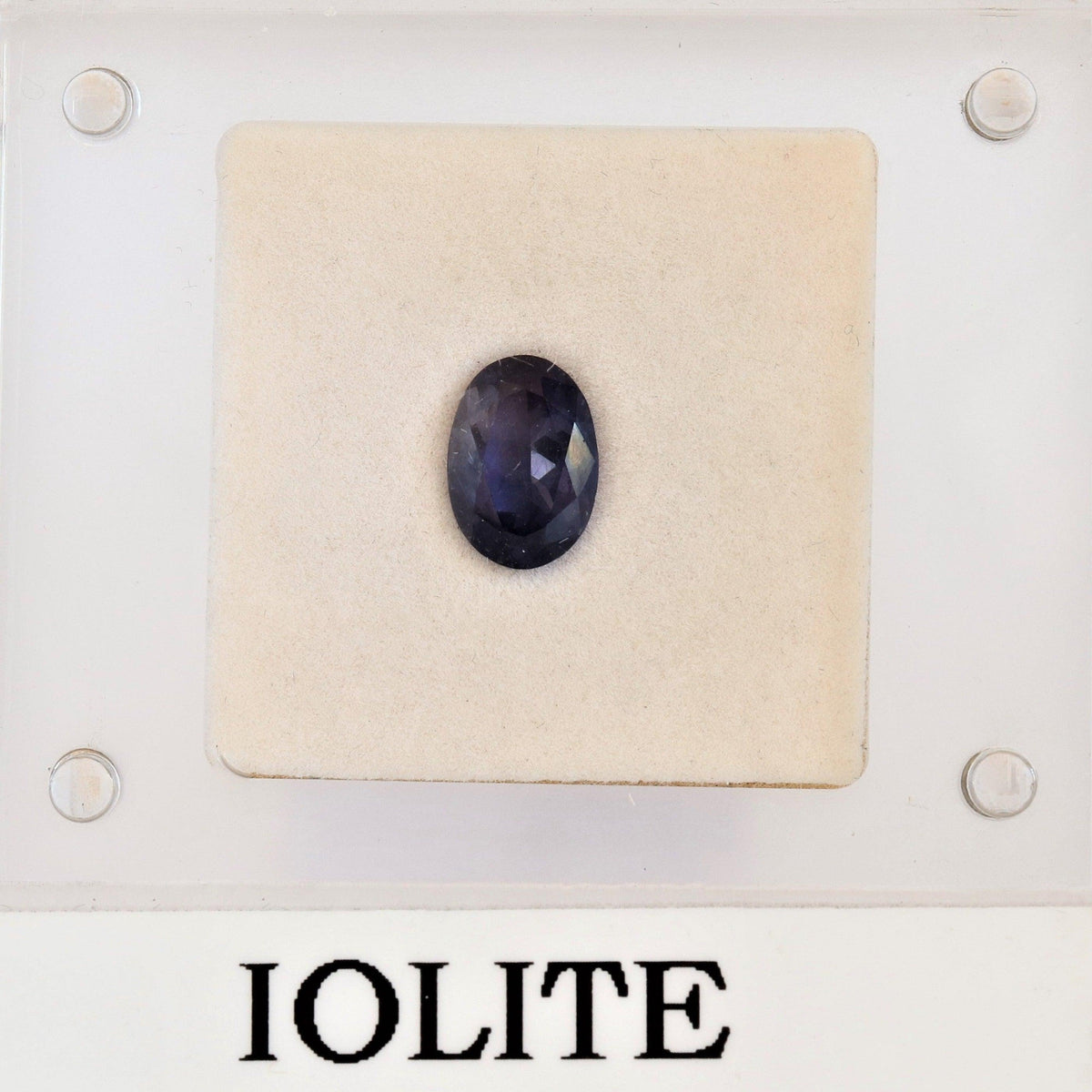 RARE !! IOLITE VIOLETTE BLEUE D'AFRIQUE : 6.5 mm x 4.8 mm