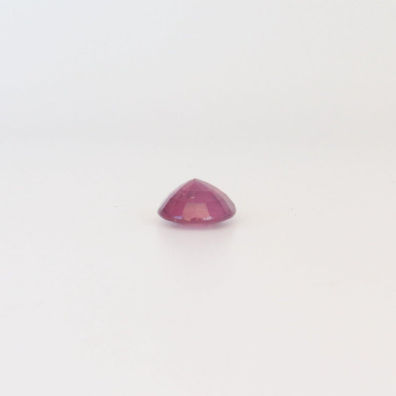 7.2mm x 8mm Oval Ruby Stone with bottome view - cape diamond exchange