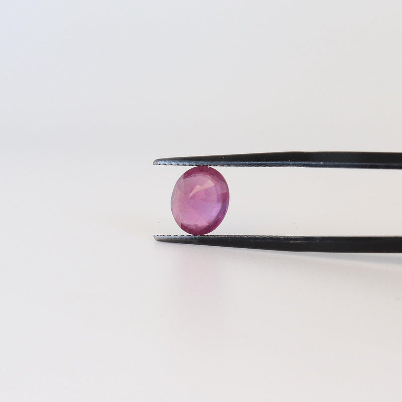 7.2 x 8mm Oval Ruby Stone with view - cape diamond exchange 