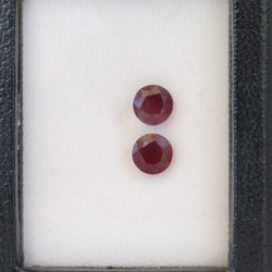 8.2mm Round Ruby (Pair) Stone - cape diamond exchange