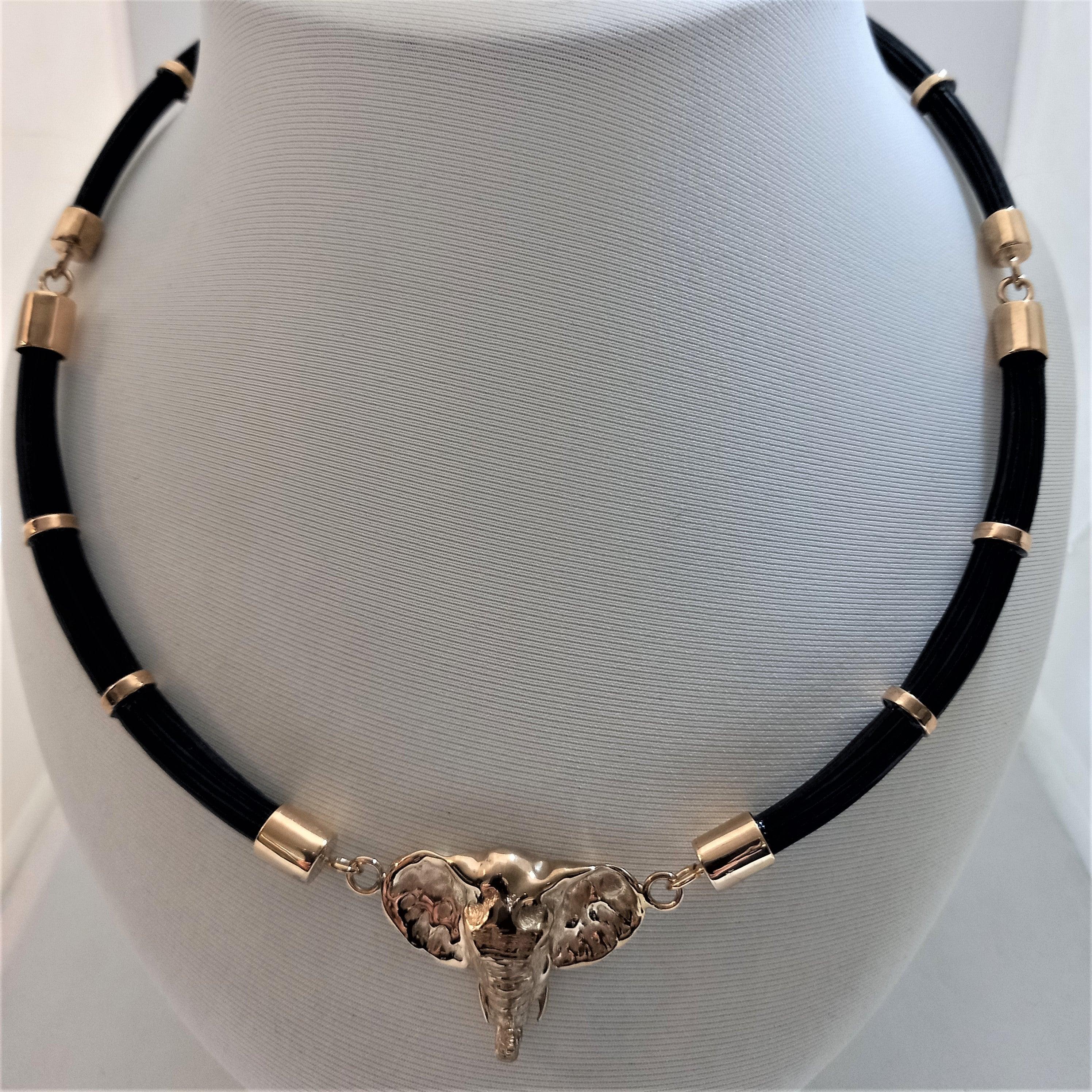 Elephant Hair Choker with Elephant-front Cape Diamond Exchange