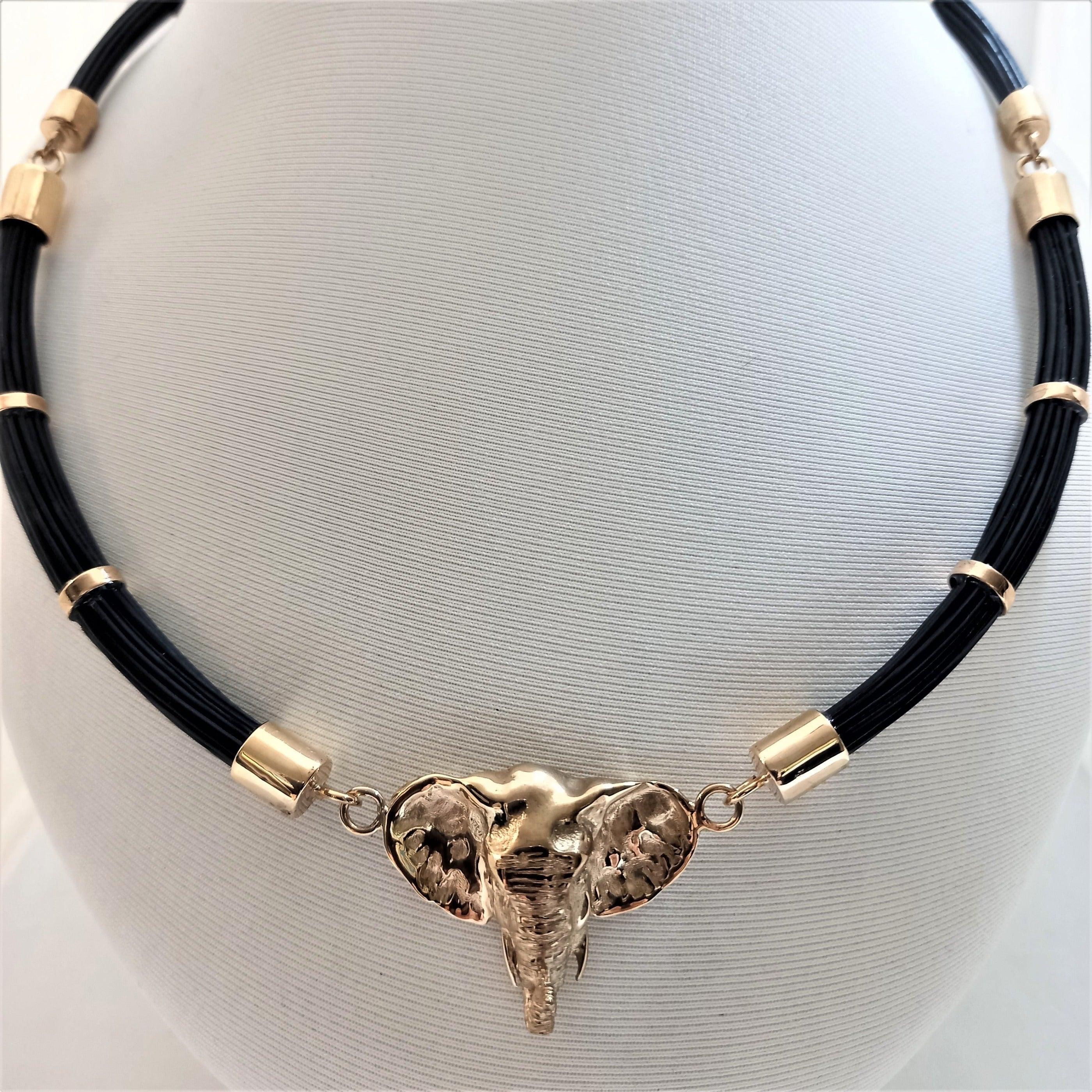 Elephant Hair Choker with Elephant-front Cape Diamond Exchange