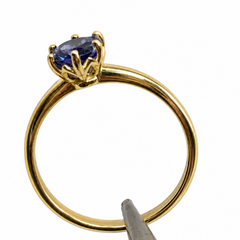 9kt yellow gold 6-claw tanzanite ring (0.50ct) Cape Diamond Exchange Cape Town
