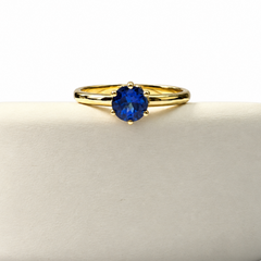 9kt yellow gold 6-claw tanzanite ring 0.94ct Cape Diamond Exchange Cape Town