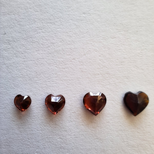 Garnet heart shape 3.5mm-5mm stone -Cape diamond exchange Cape town
