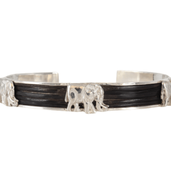 Elephant Hair with Elephants Bangle - Cape Diamond Exchange