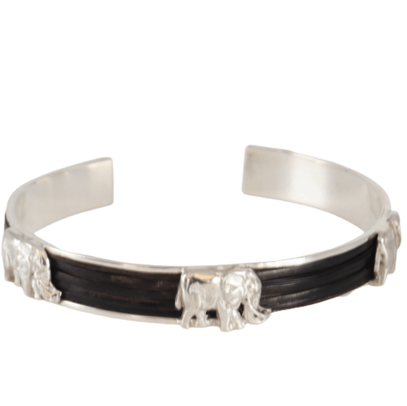 Elephant Hair with Elepahats Bangle - Cape Diamond Exchange