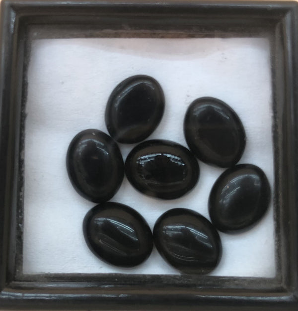8mm x 10mm Oval black onyx stone