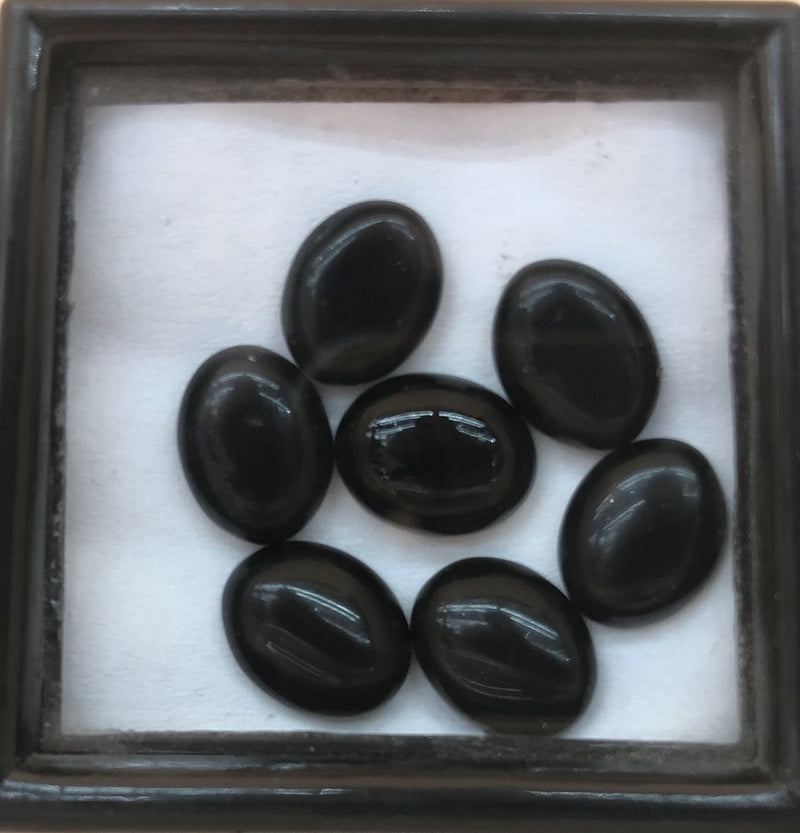8mm x 10mm Oval black onyx stone