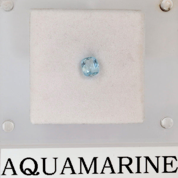 4.5mm x 5.3mm cushion Aquamarine Stone - cape diamond exchange