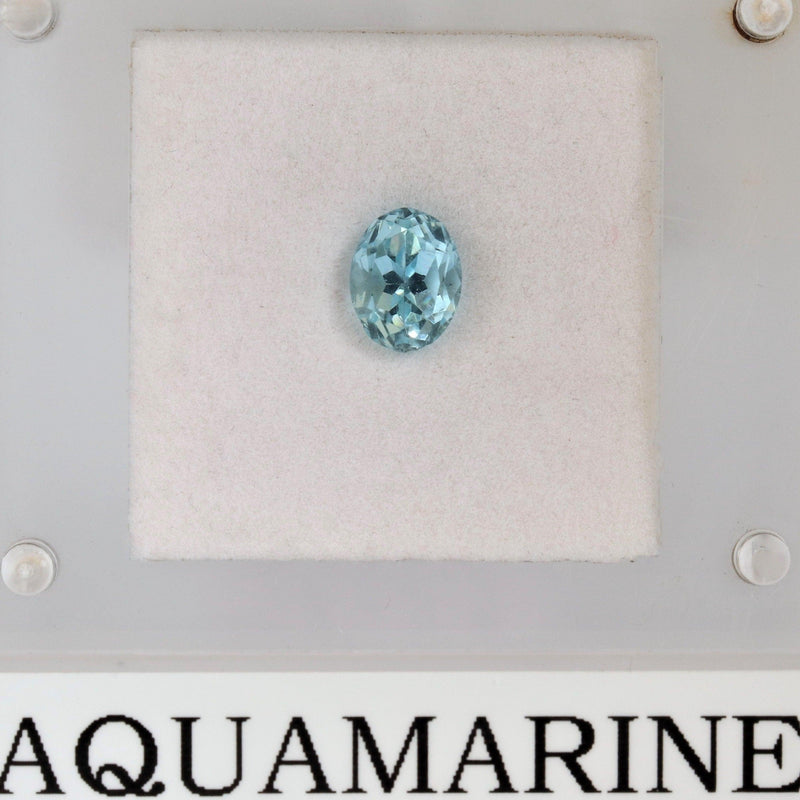 6.5mm x 8.1mm Oval Aquamarine Stone - cape diamond exchange