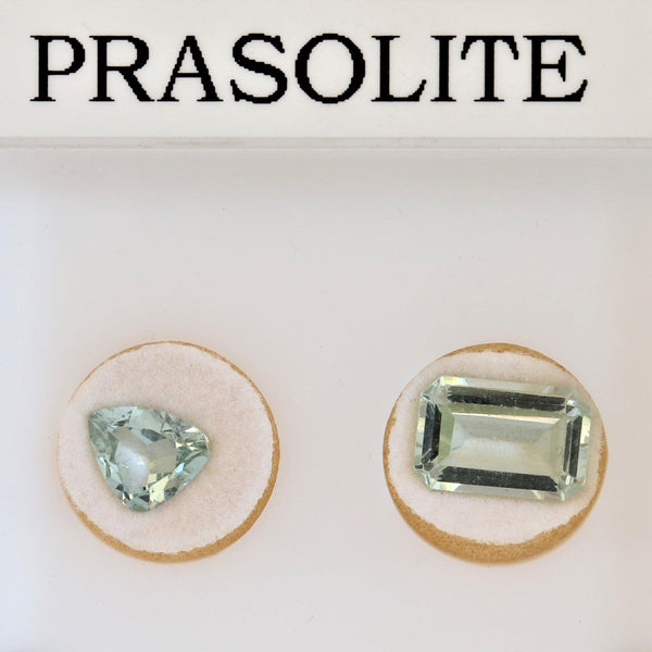Prasiolite Quartz Stone with front view Trillion / Octagon  - cape diamond exchange