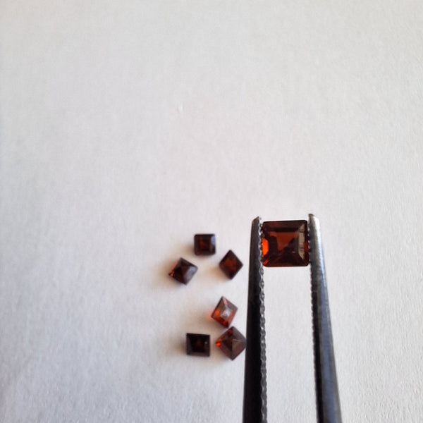 Princess Cut Garnet 3x3mm Cape Town South Africa