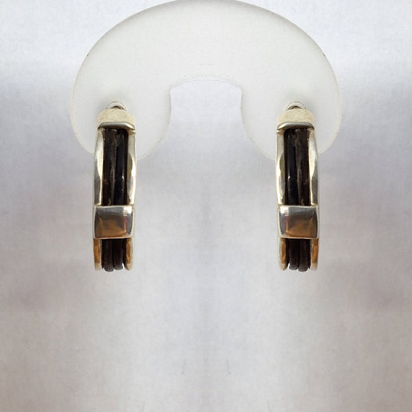 Silver elephant hair one section earrings-Cape Diamond Exchange Cape Town