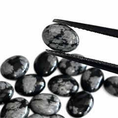6x8mm Oval snowflake obsidian stone Cape Diamond Exchange Cape Town
