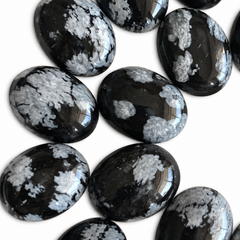 7x9mm oval snowflake obsidian stone Cape Diamond Exchange Cape Town