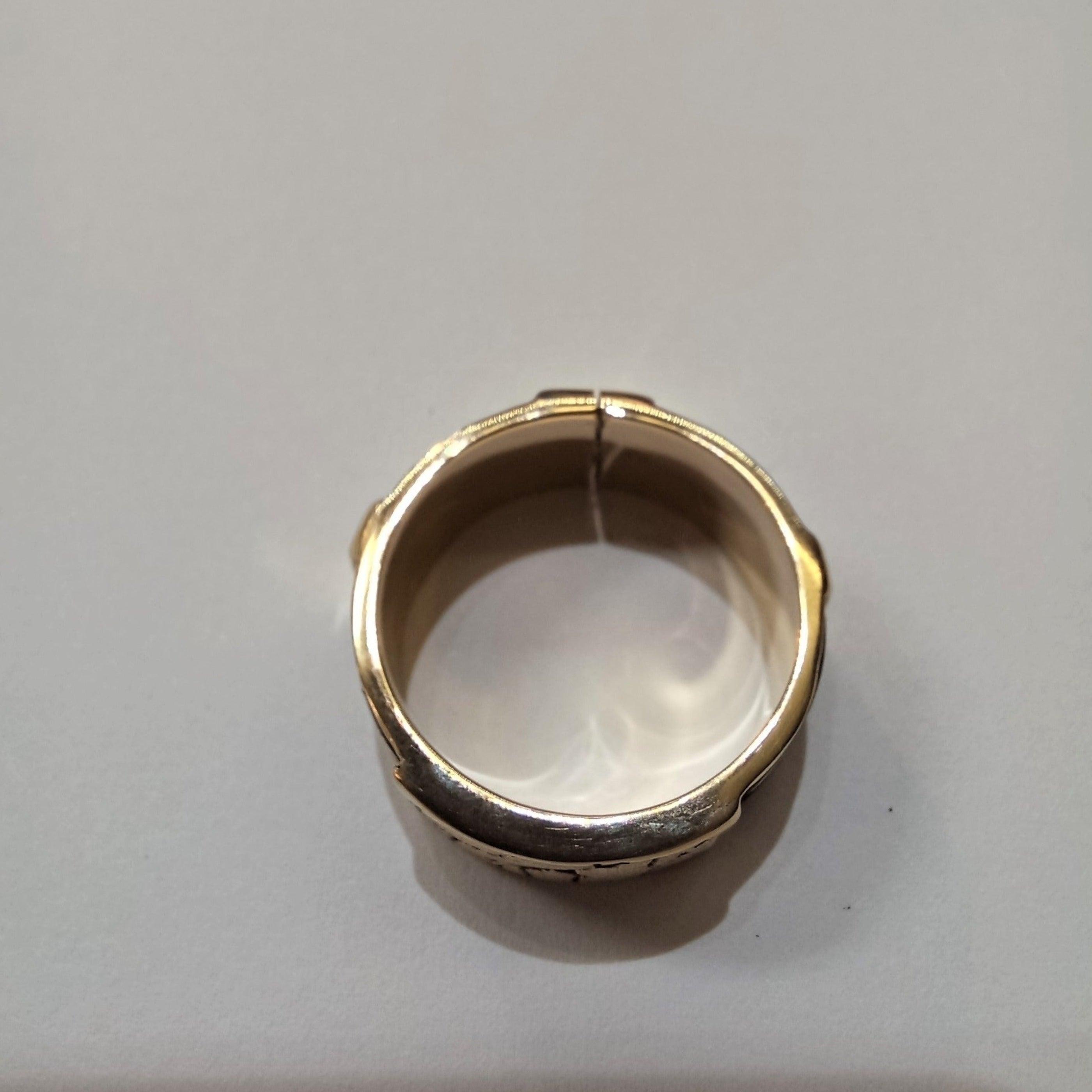 Anillo de oro amarillo Rockart con pelo de elefante Compre joyas