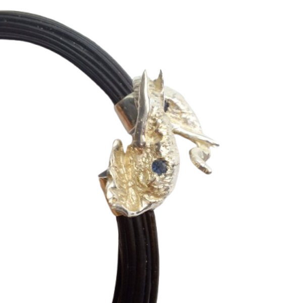 Silver elephant head bypass bangle- Cape Diamond Exchange Cape Town