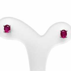 Silver claw ruby studs Cape Diamond Exchange Cape Town