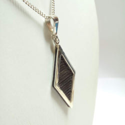 Silver elephant hair diamond shape pendant- Cape Diamond Exchange Cape town.