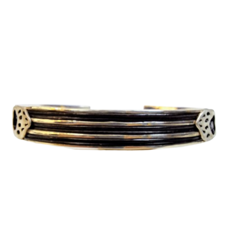 Silver elephant hair bangle with paw print-Cape Diamond Exchange Cape town