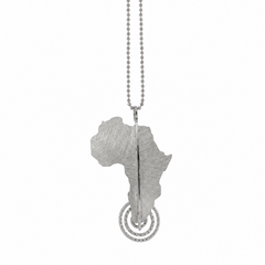Sterling silver map of Africa Cape Diamond Exchange Cape Town
