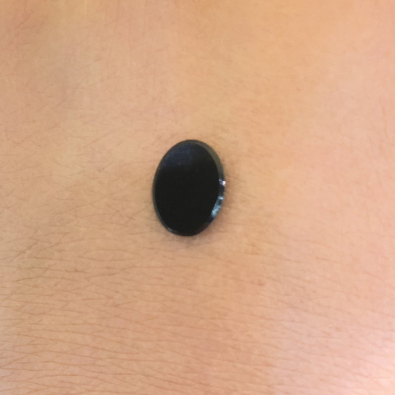 9x7mm flat black onyx stone-Cape Diamond exchange Cape town