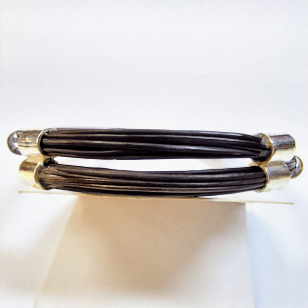 Silver elephant hair bypass bangle- Cape Diamond Exchange Cape Town.