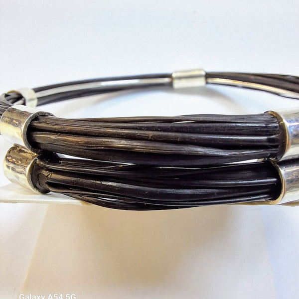 Silver elephant hair bypass bangle- Cape Diamond Exchange Cape Town.