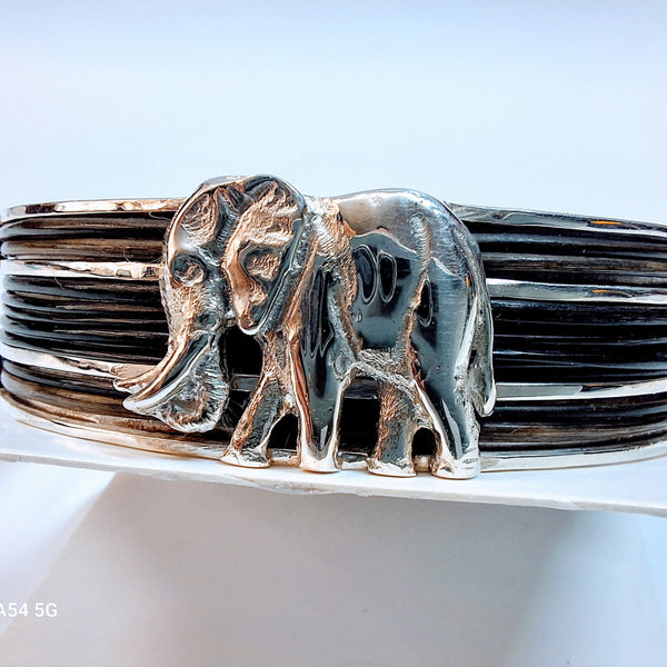 thick_full_elephant_3_row_side_view_bangle-Cape Diamond Exchange Cape Town