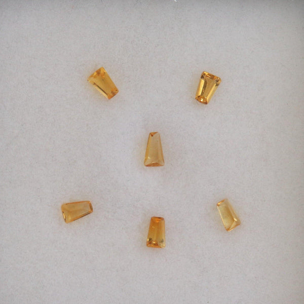 0.05ct Approc Citrine Tapered Baguette Stone - cape diamond exchange