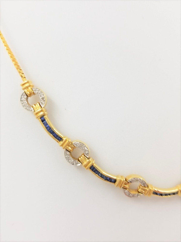 Diamonds and Sapphires Necklace - Cape Diamond Exchange