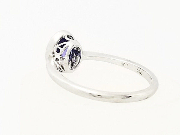 18 kt White Gold Oval Tanzanite Ring - Cape Diamond Exchange