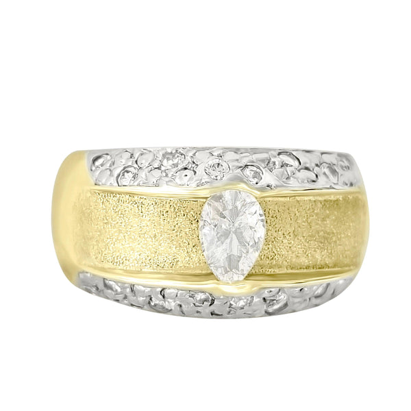 9 kt Yellow Gold Cubic Zircon Ring - Cape Diamond Exchange