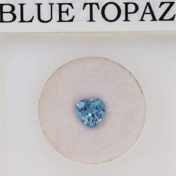 1.55ct Heart Shaped London Blue Topaz Stone - cape diamond exchange