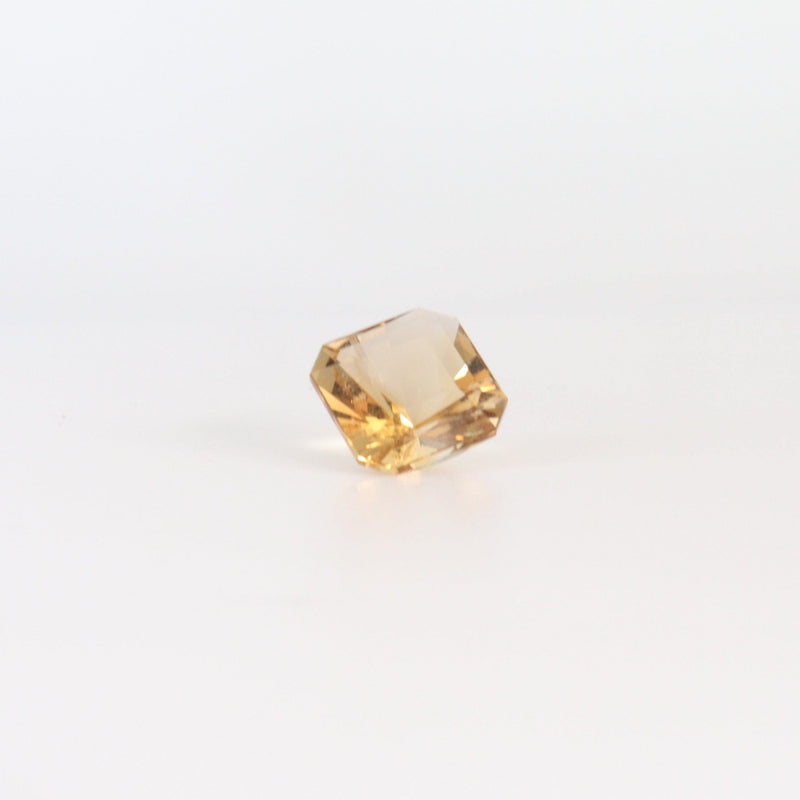 10mm x 10mm Octagon Citrine Stone top view - cape diamond exchange