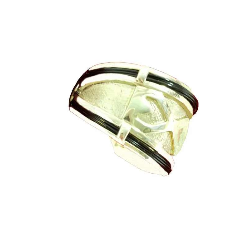Wide Yellow Gold Ring with Elephant Hair - Cape Diamond Exchange