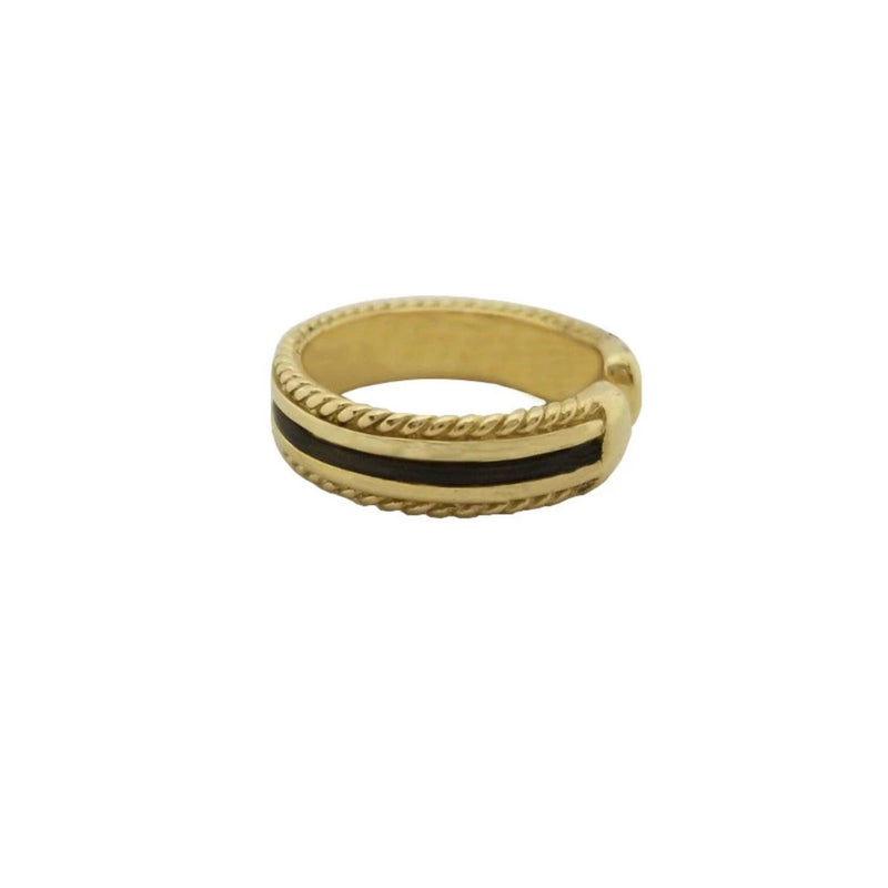 Gold Elephant Hair Ring with Twisted Edges - Cape Diamond Exchange