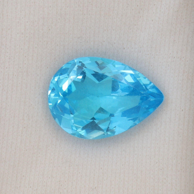 14.7ct Swiss Blue Pear Shaped Topaz Stone  - cape diamond exchange