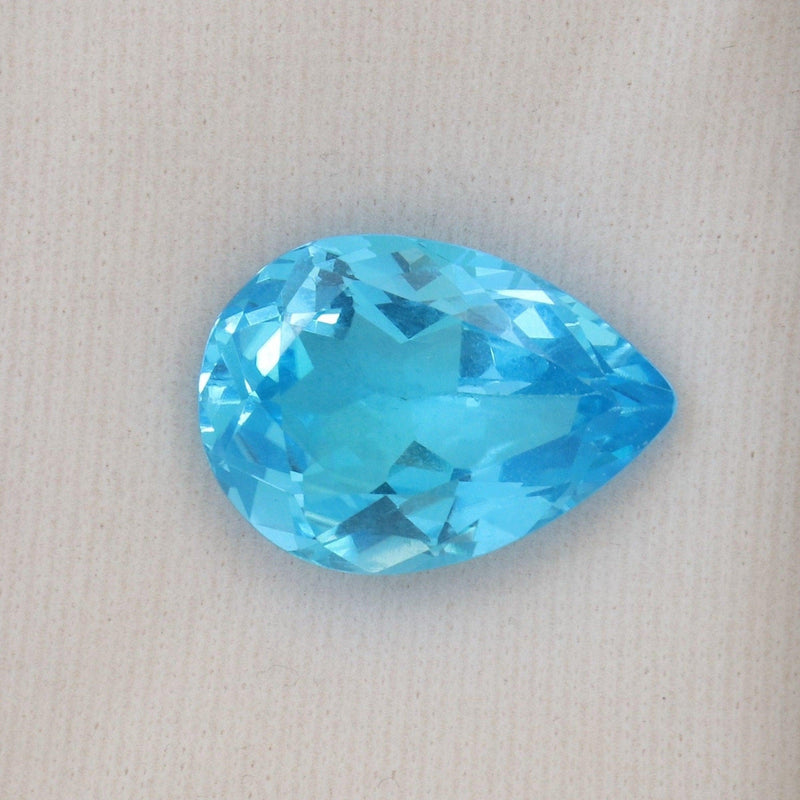 14.7ct Swiss Blue Pear Shaped Topaz Stone  - cape diamond exchange