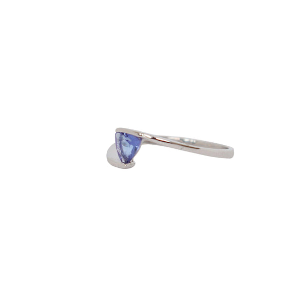 Trillion Tanzanite Solitaire ring