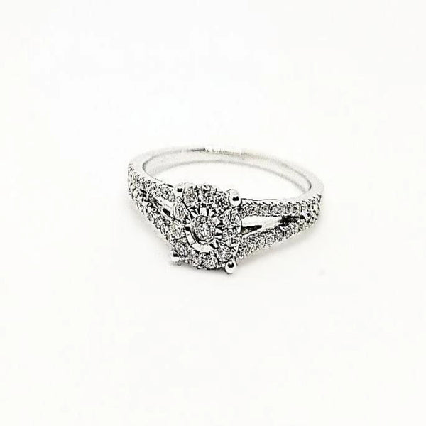 14 kt White Gold and Diamond Ring - Cape Diamond Exchange